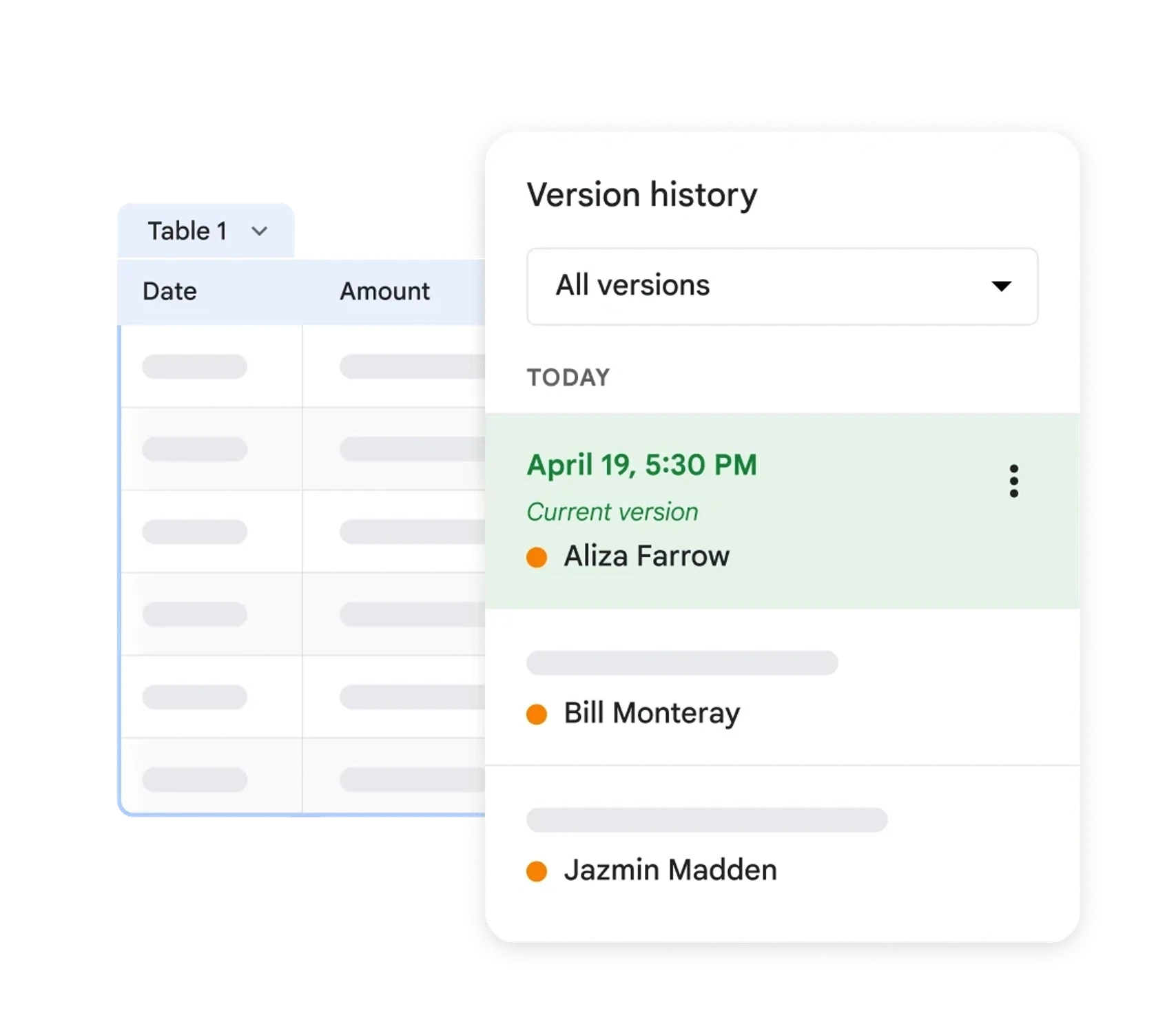 Track revisions to Amazon data